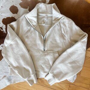 Lululemon Scuba Half Zip Pullover Cream Size M/L